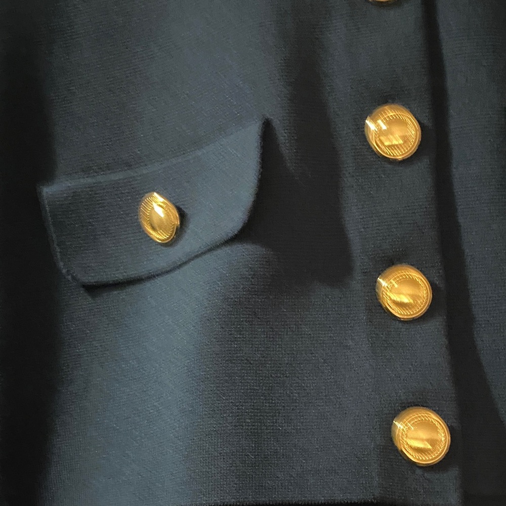 MaxMara Deep Blue Blazer with Gold Buttons - Picture 3 of 4